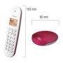 Voir la diapositive 2 : Logicom Téléphone fixe sans fil - LOGICOM - DECT ILOA 150 SOLO - Framboise - Sans répondeur