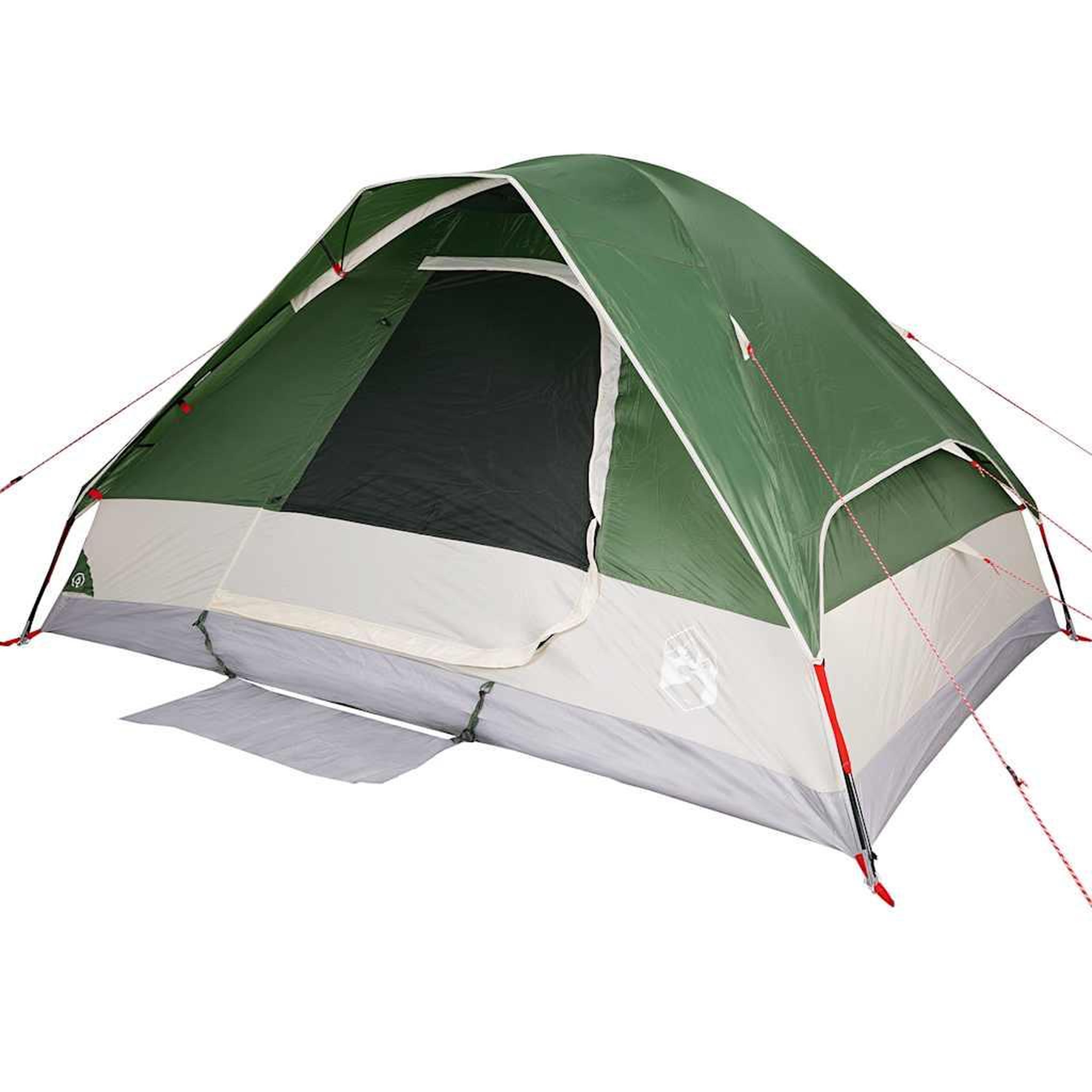 Voir la diapositive 4 : VIDAXL Tente de camping a dome 4 personnes vert impermeable