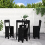 Voir la diapositive 1 : VIDAXL Ensemble de bar de jardin 5 pcs noir bois de pin massif