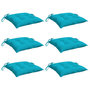 Voir la diapositive 3 : VIDAXL Coussins de chaise lot de 6 turquoise 50x50x7 cm tissu oxford