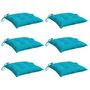 Voir la diapositive 3 : VIDAXL Coussins de chaise lot de 6 turquoise 50x50x7 cm tissu oxford
