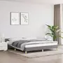 VIDAXL Cadre de lit avec tete de lit Gris fonce 180 x 200 cm Tissu