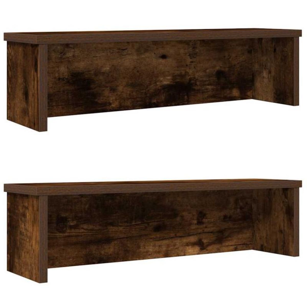 VIDAXL Étagères de cuisine empilables 2 pcs chêne fumé 50x15x16 cm