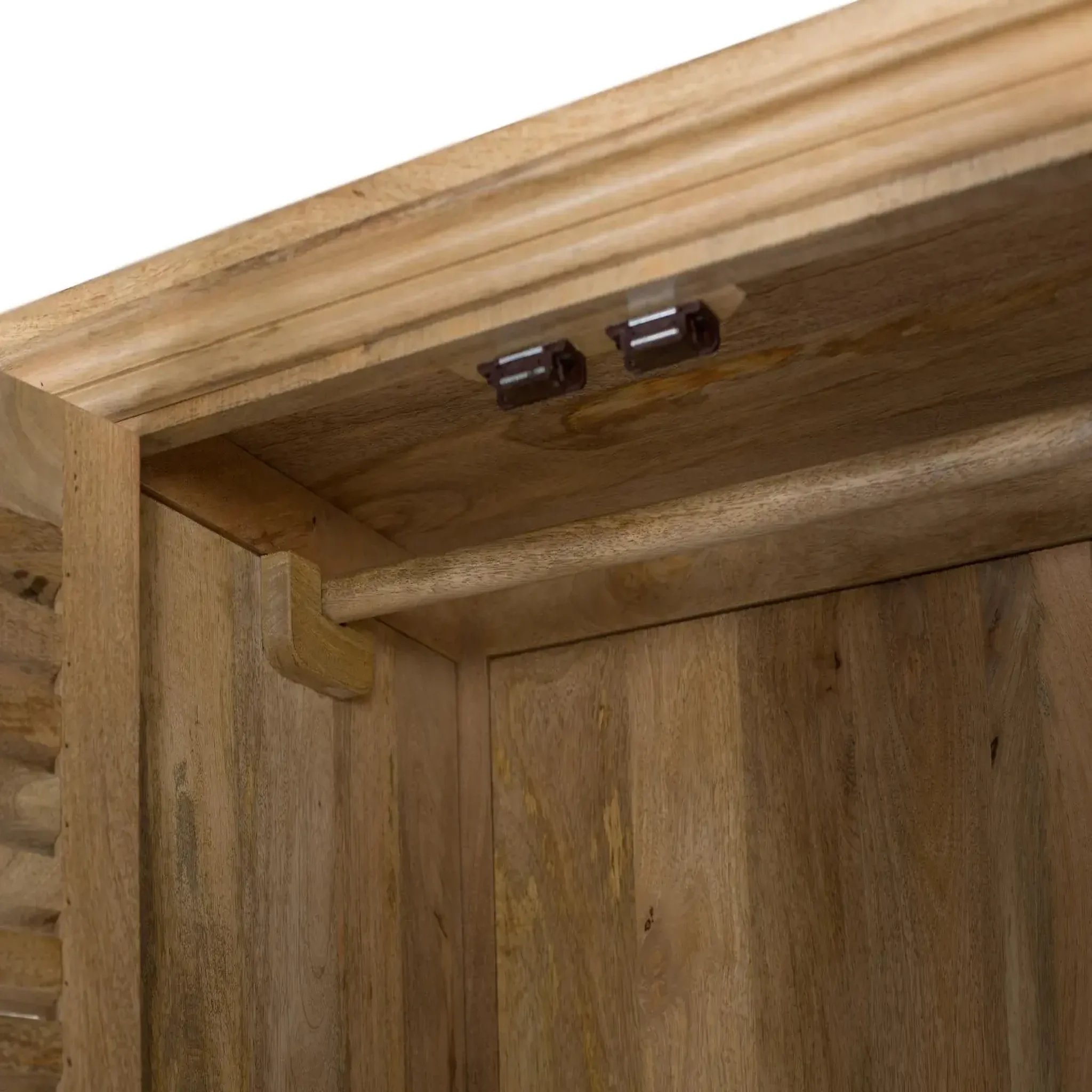 Voir la diapositive 3 : GINER Y COLOMER SL Armoire en bois de manguier 150cm style rustique contemporain