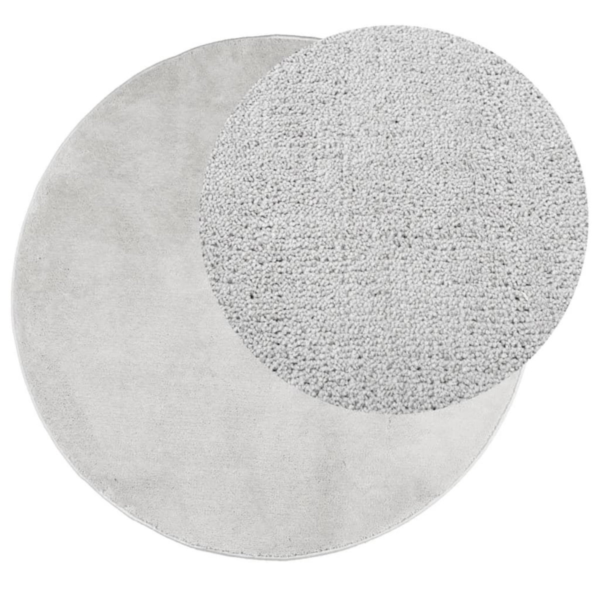 VIDAXL Tapis OVIEDO a poils courts gris Ø 120 cm