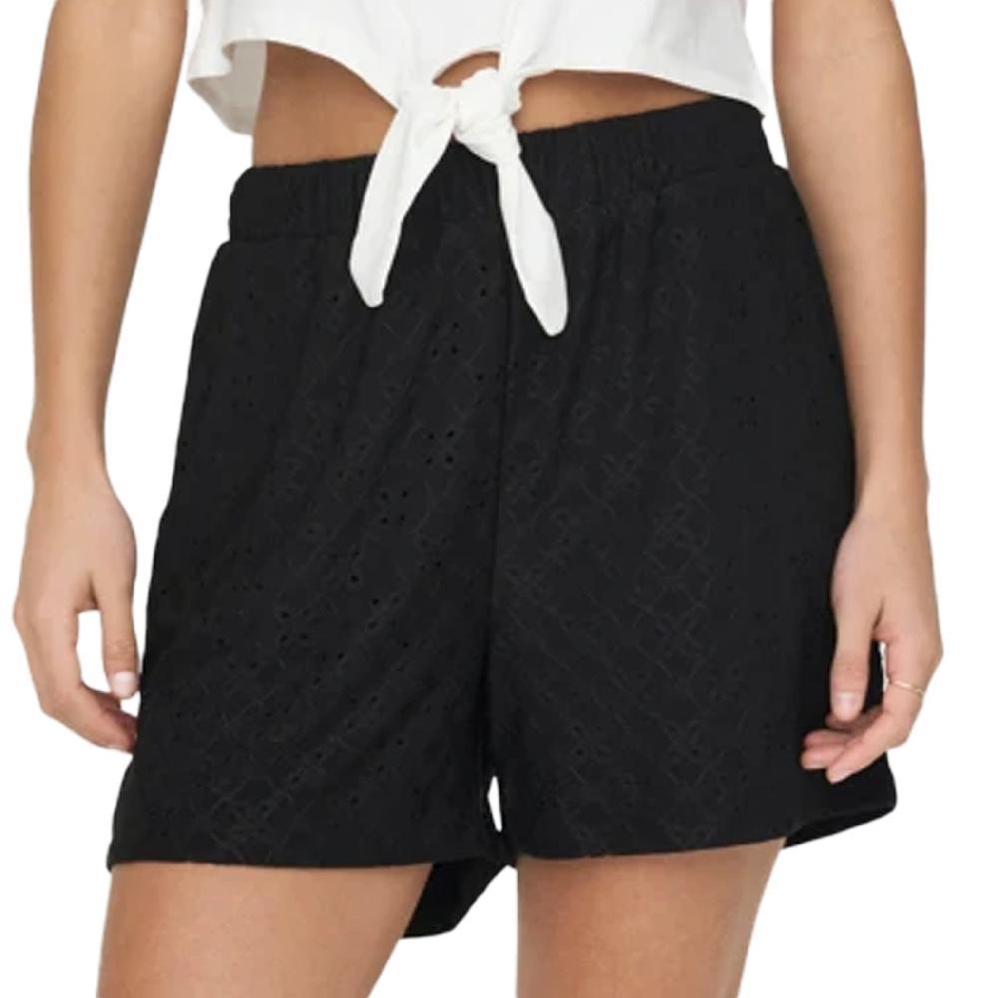 JACQUELINE DE YONG Short Noir Femme JDY Cathinka 15291935. Coloris disponibles : Noir