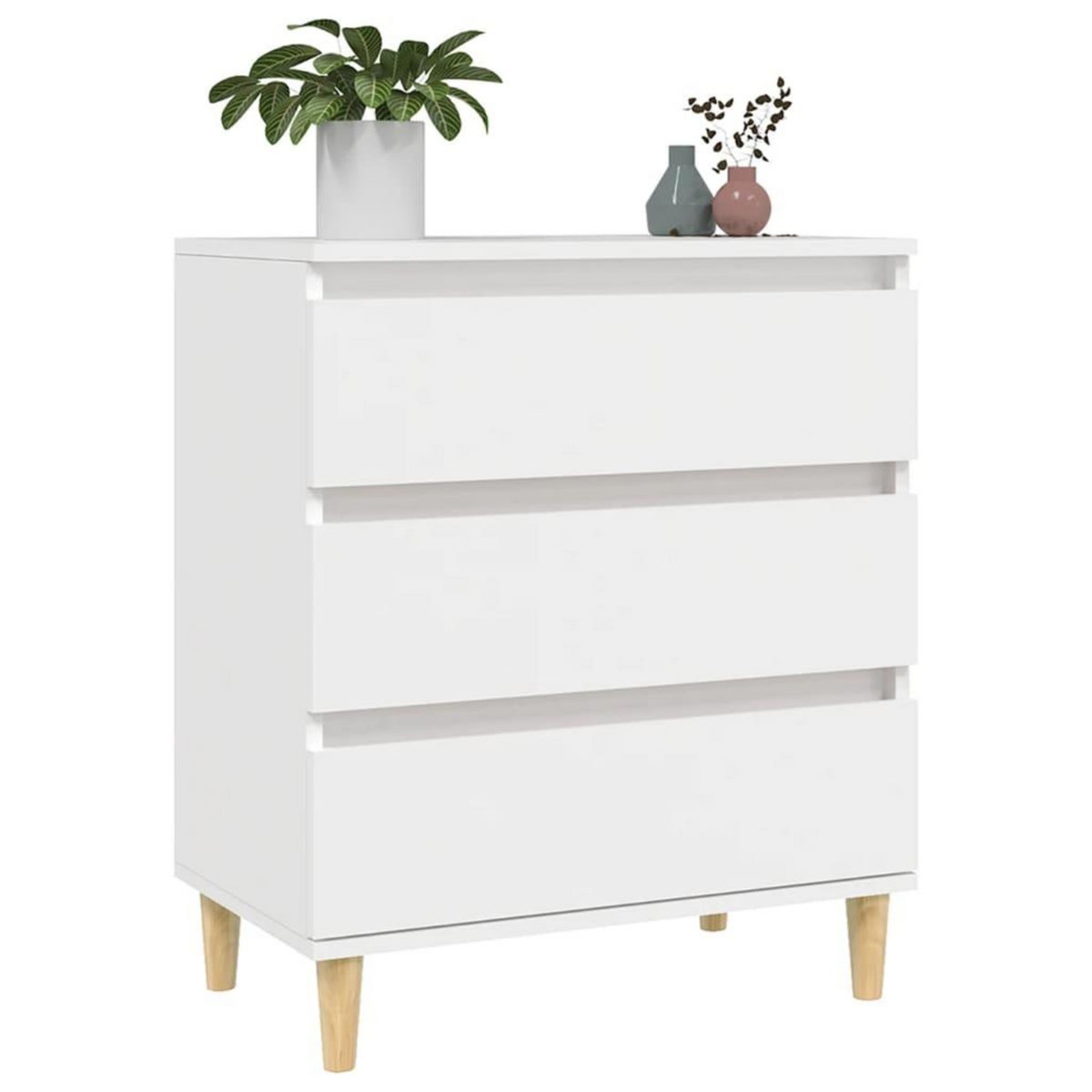 VIDAXL Buffet Blanc 60x35x70 cm Bois d'ingenierie