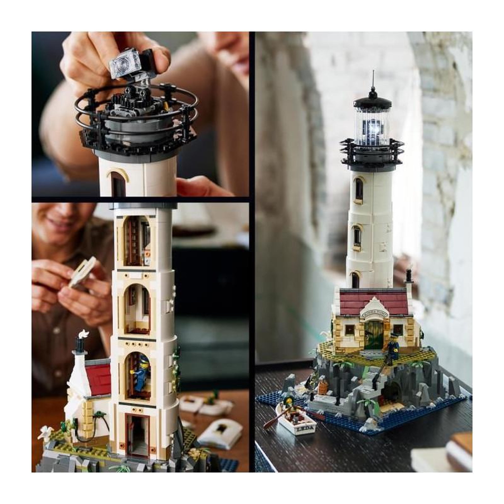 Voir la diapositive 4 : LEGO LEGO 21335 Ideas Le Phare Motorisé, Maquette a Construire, Idée Cadeau, Décoration Maison, avec Minifigurines Marin, Activit