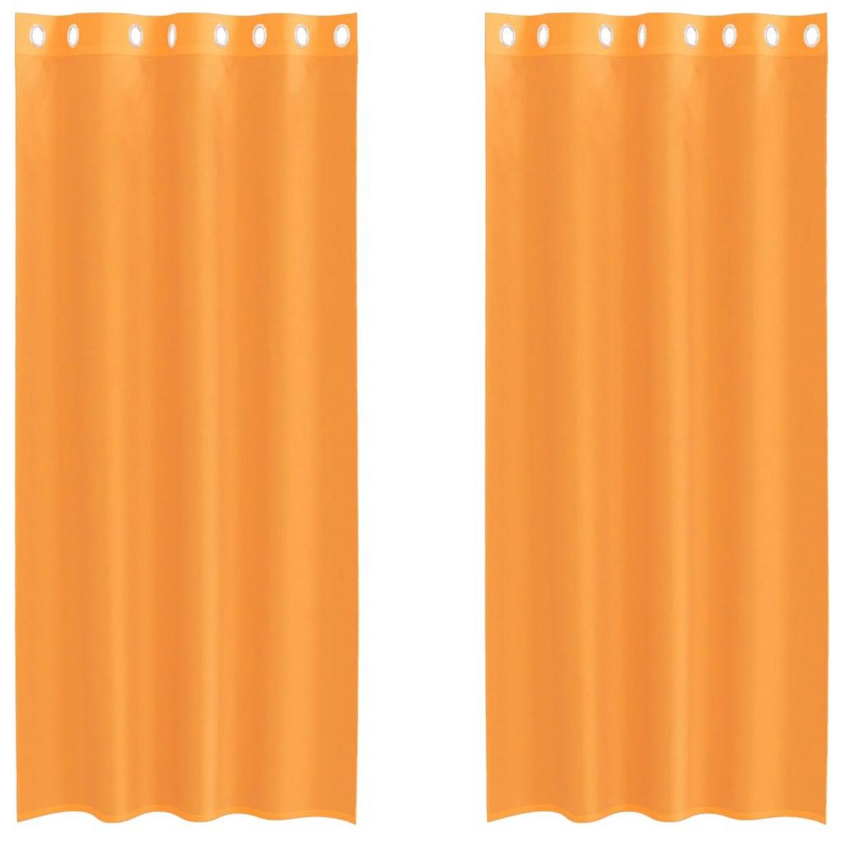 VIDAXL Rideaux en voile avec œillets 2 pcs orange 140x225 cm