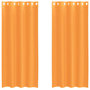 Voir la diapositive 2 : VIDAXL Rideaux en voile avec œillets 2 pcs orange 140x225 cm