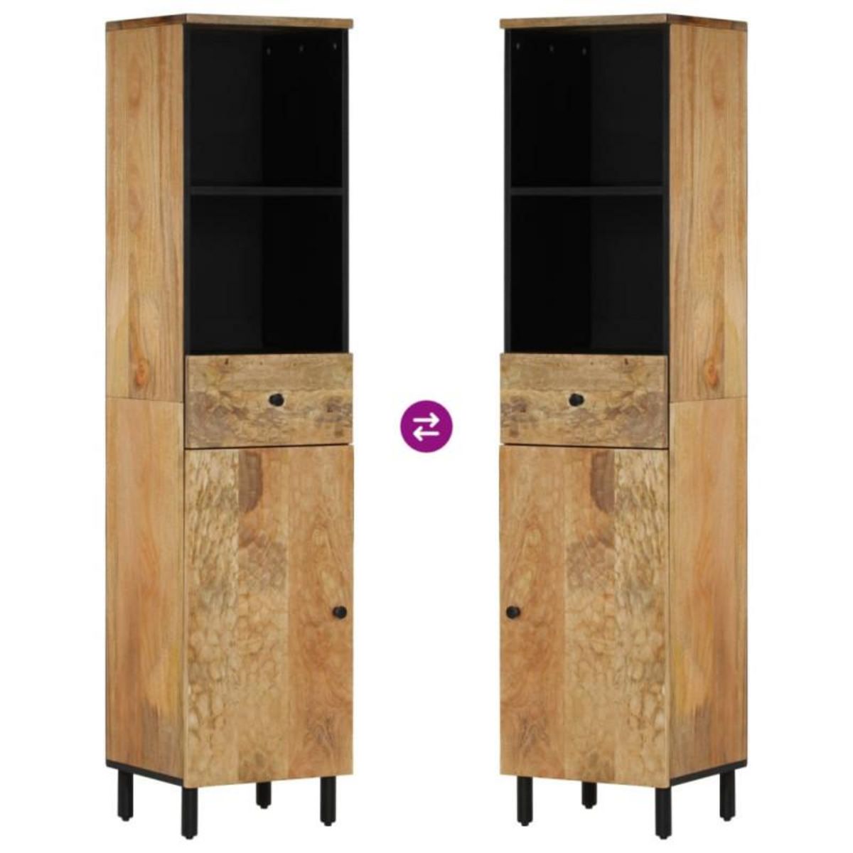 VIDAXL Armoire de salle de bain 38x33x160 cm bois massif de manguier