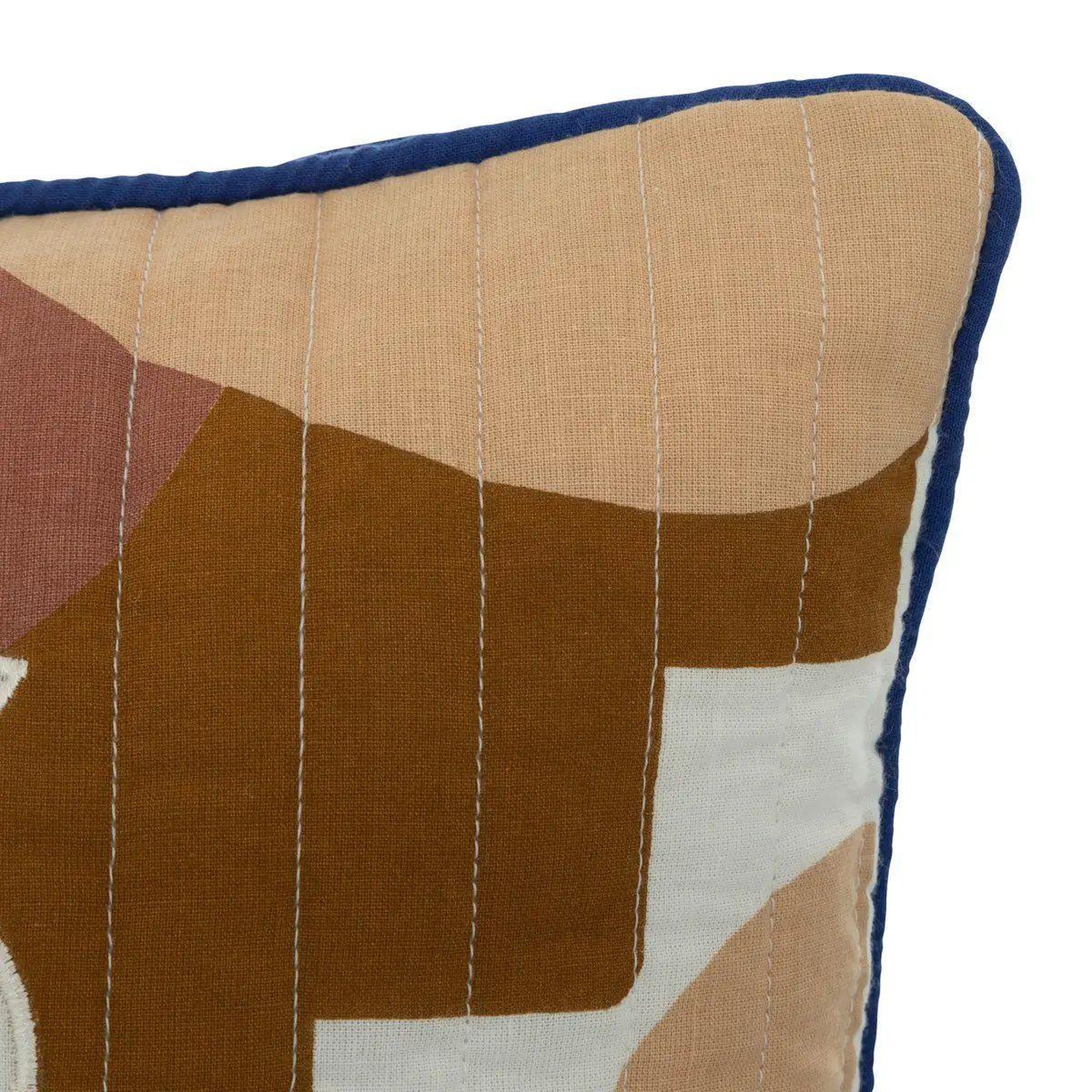 Voir la diapositive 3 : ATMOSPHERA Coussin déco imprimé  soleya  40x40cm bleu indigo