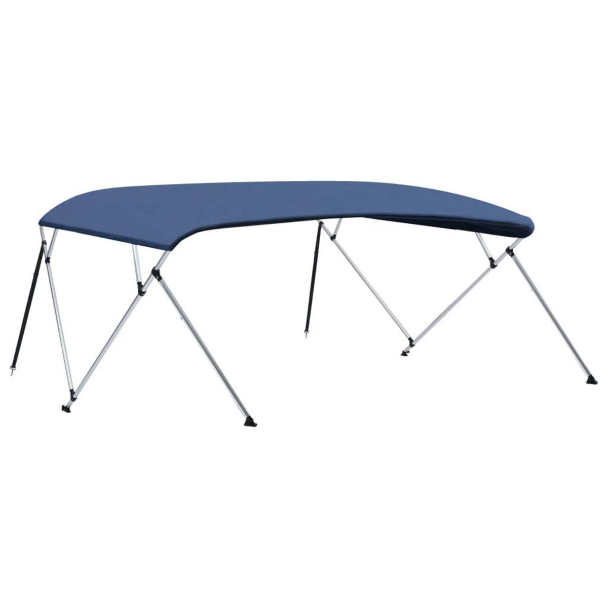 VIDAXL Auvent bimini a 4 arceaux Bleu marine 243x(230-244)x137 cm