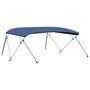 Voir la diapositive 4 : VIDAXL Auvent bimini a 4 arceaux Bleu marine 243x(230-244)x137 cm