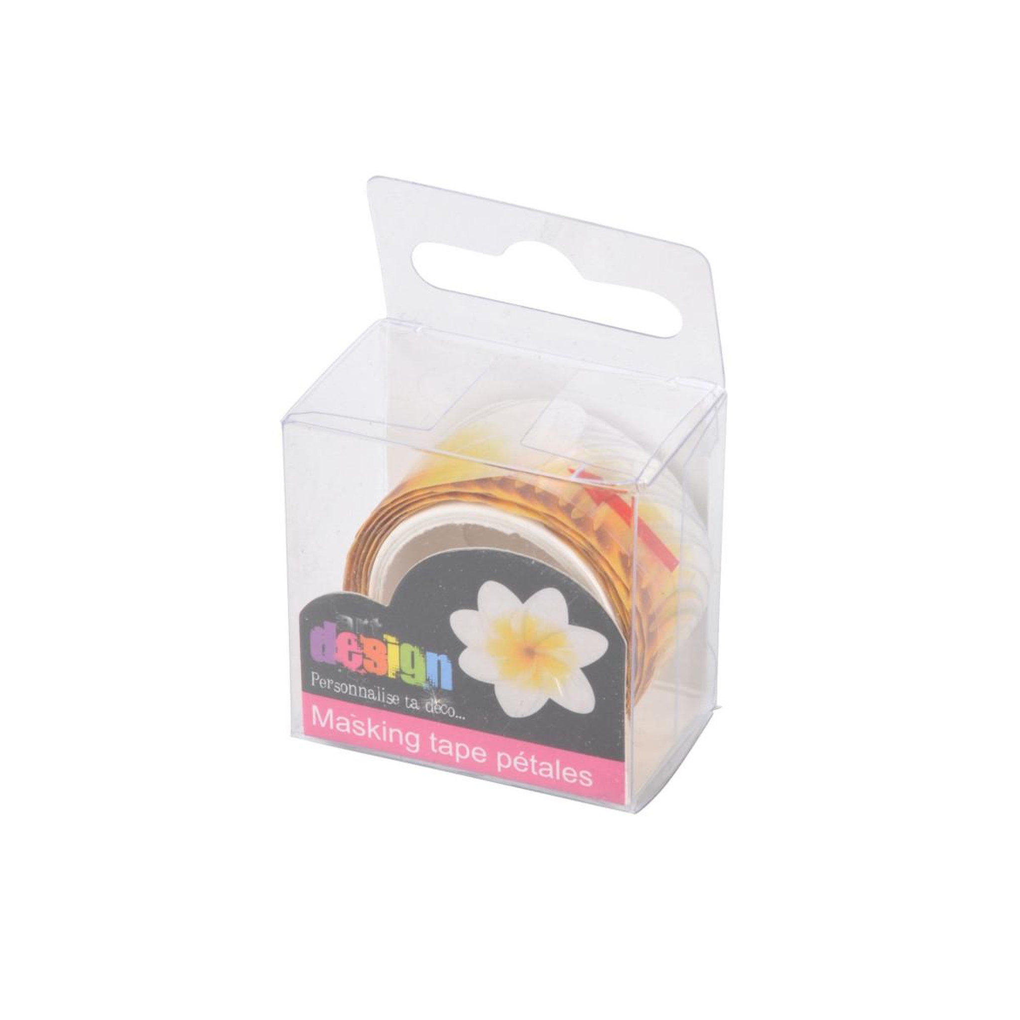 Voir la diapositive 2 : HOMEA Ruban masking tape  200 pétales jonquilles  3cm jaune