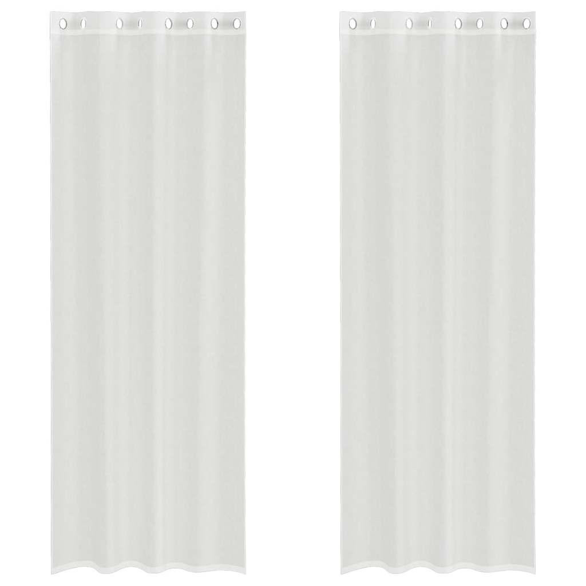 Voir la diapositive 2 : VIDAXL Rideaux en voile avec œillets 2 pcs blanc