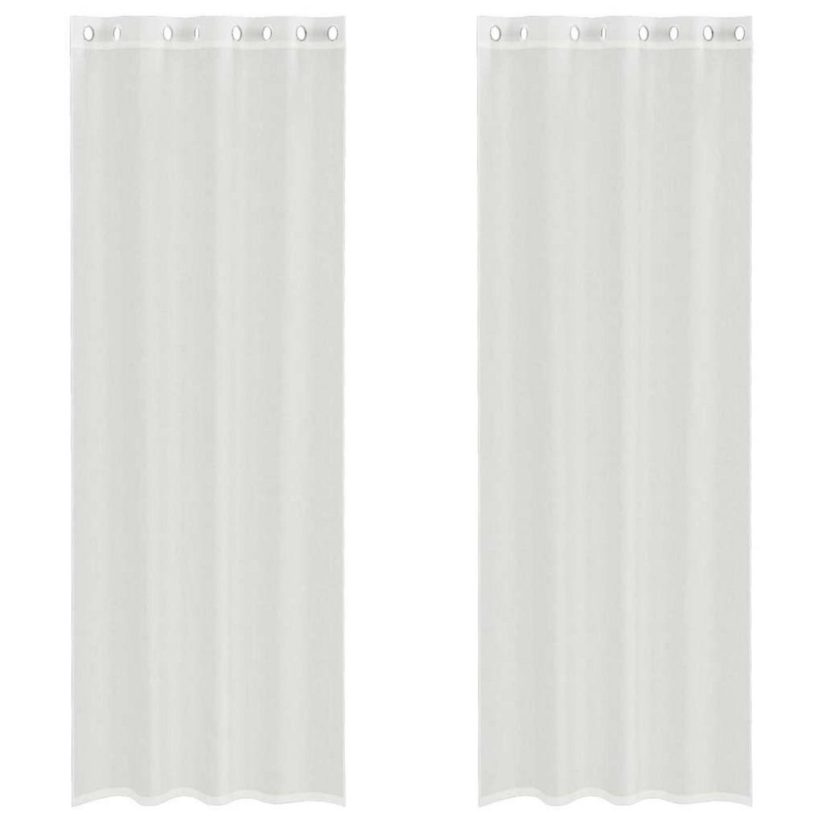 VIDAXL Rideaux en voile avec œillets 2 pcs blanc