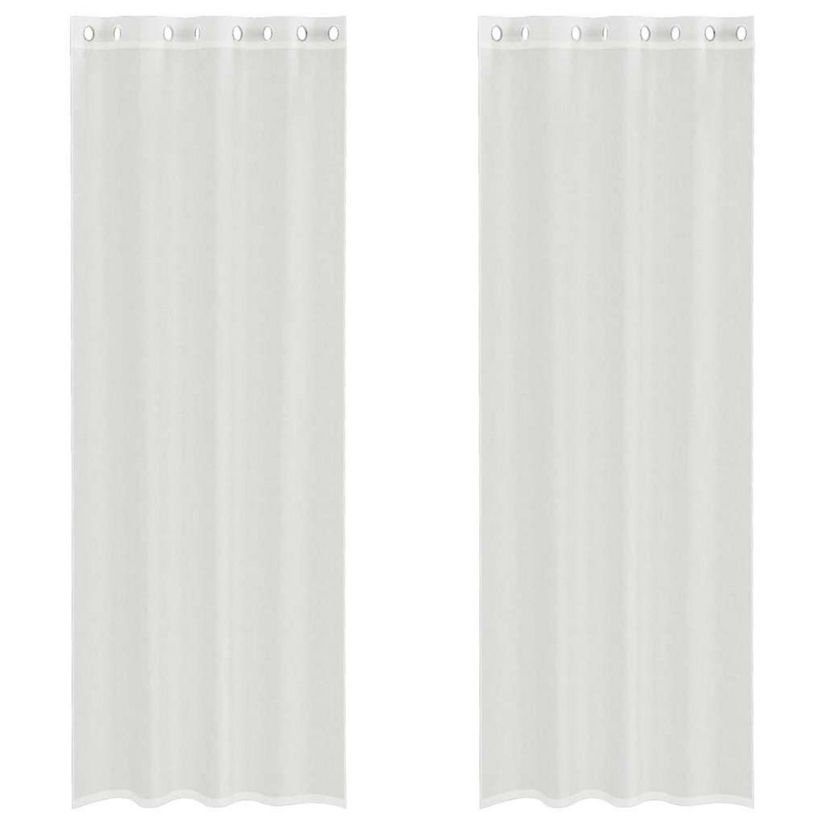 VIDAXL Rideaux en voile avec œillets 2 pcs blanc