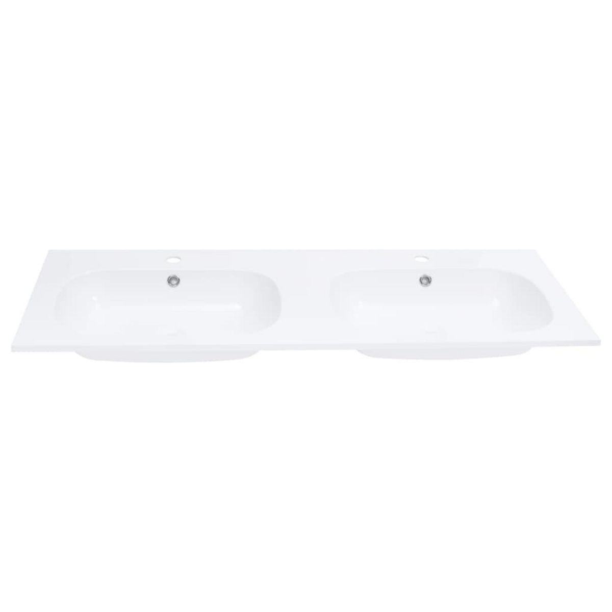 VIDAXL Lavabo double encastre 1205x460x145 mm SMC Blanc