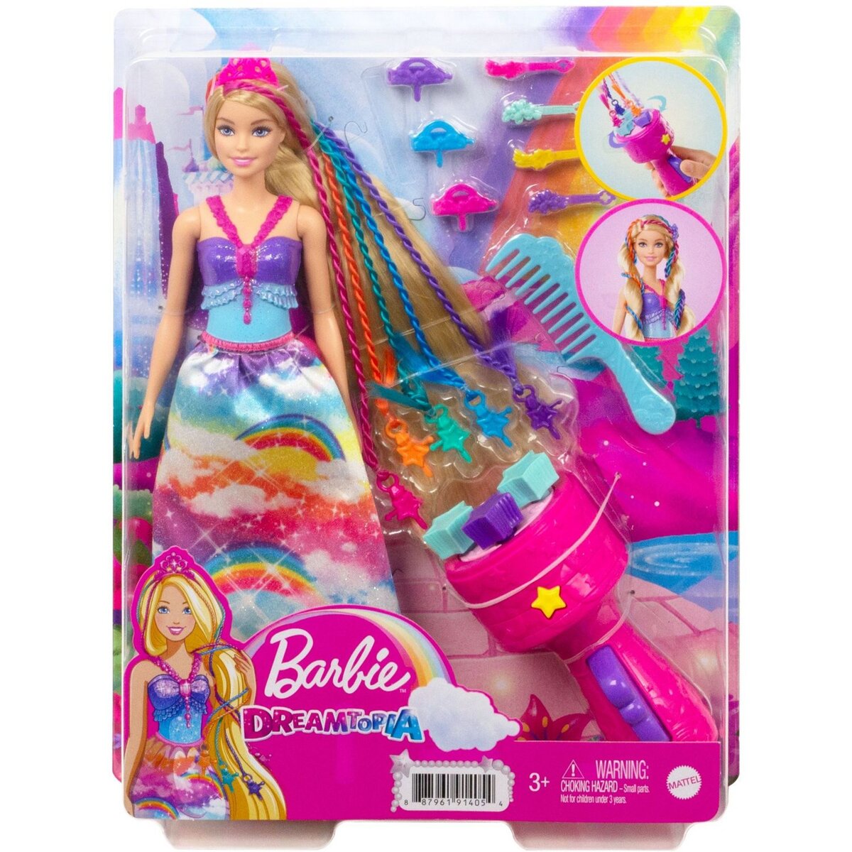 Poupée princesse tresses magiques Barbie - Intermarché