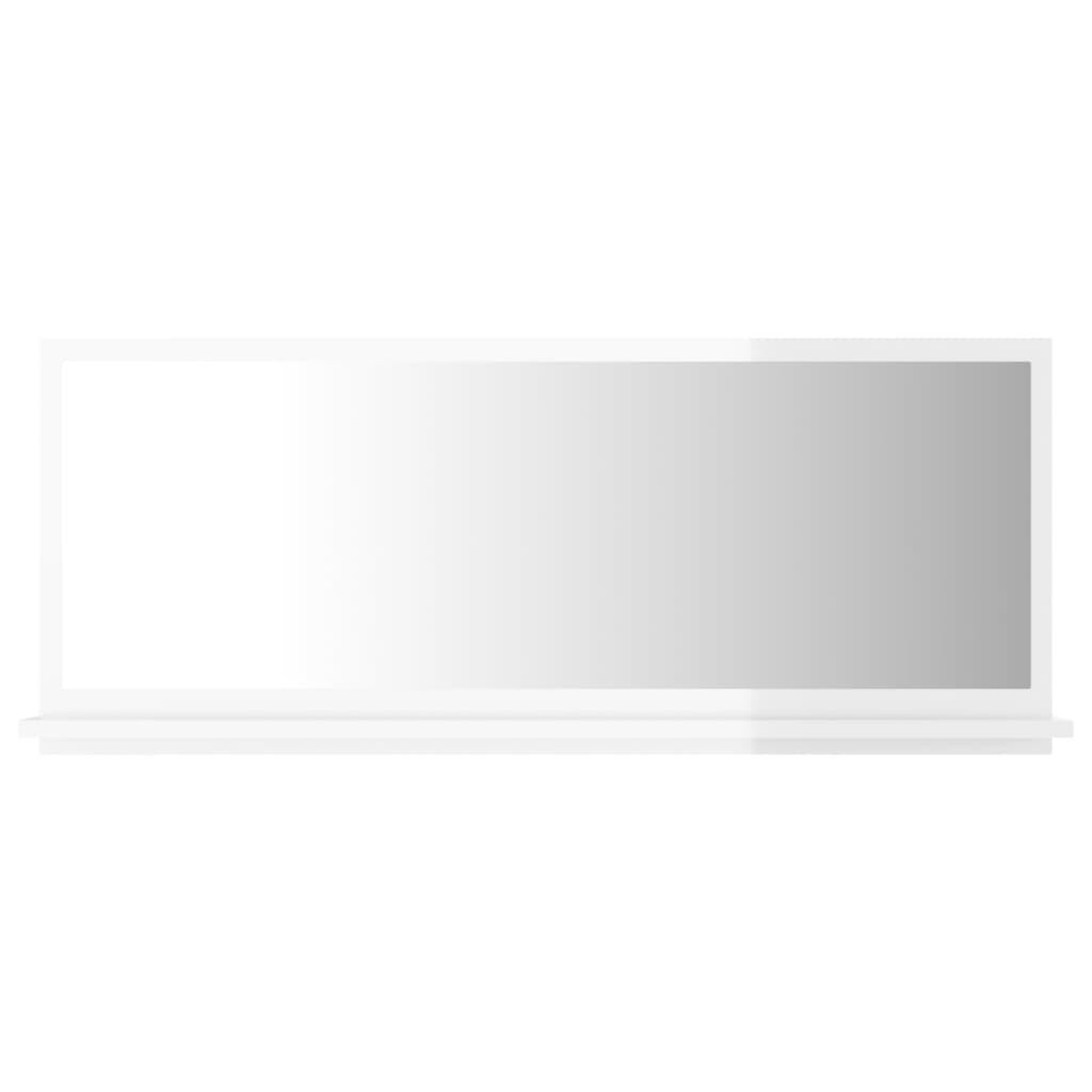 Voir la diapositive 2 : VIDAXL Miroir de salle de bain Blanc brillant Bois d'ingenierie