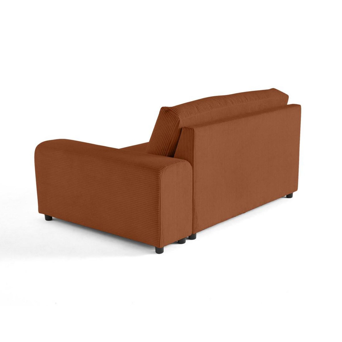 LISA DESIGN Garance - module d'assise 2 places avec accoudoir droit - en velours côtelé