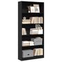 Voir la diapositive 1 : VIDAXL Bibliotheque noir 80x24x176 cm bois d'ingenierie