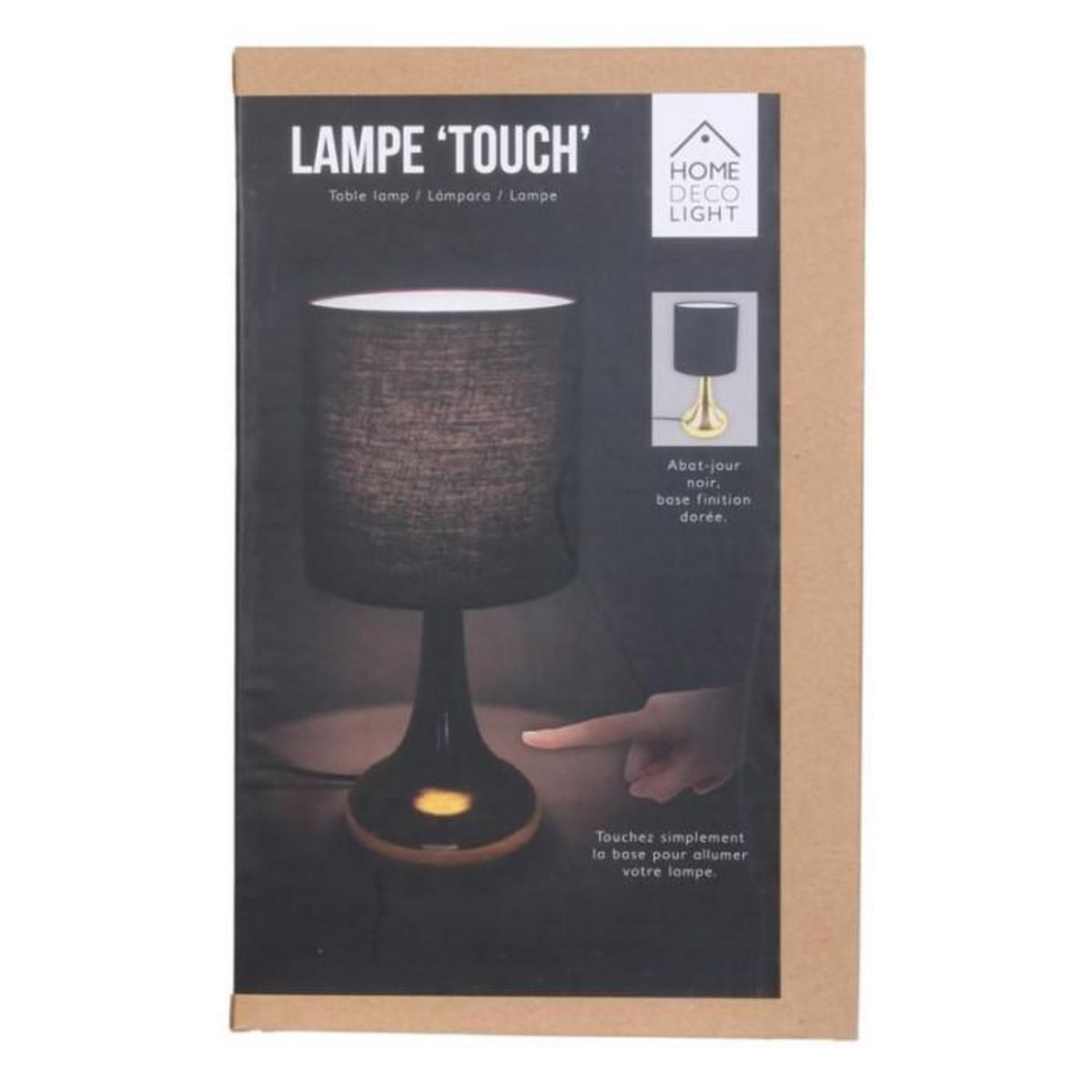 Paris Prix Lampe à Poser Design  Touch  32cm Noir & Or