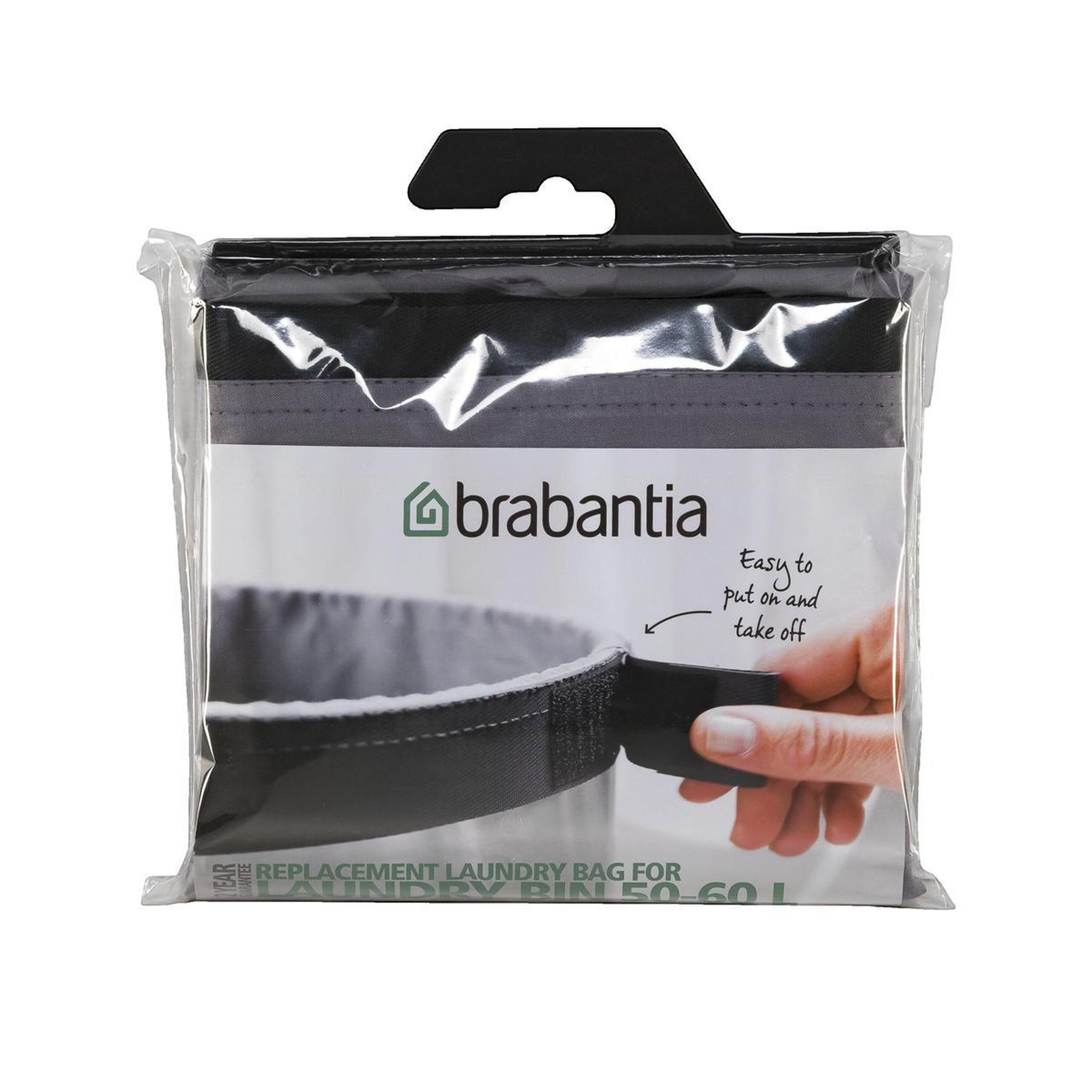 BRABANTIA Sac à linge Brabantia 60 litres en coton gris