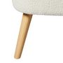 Voir la diapositive 2 : ATMOSPHERA Fauteuil Tissu Bouclette  Naova  78cm Blanc