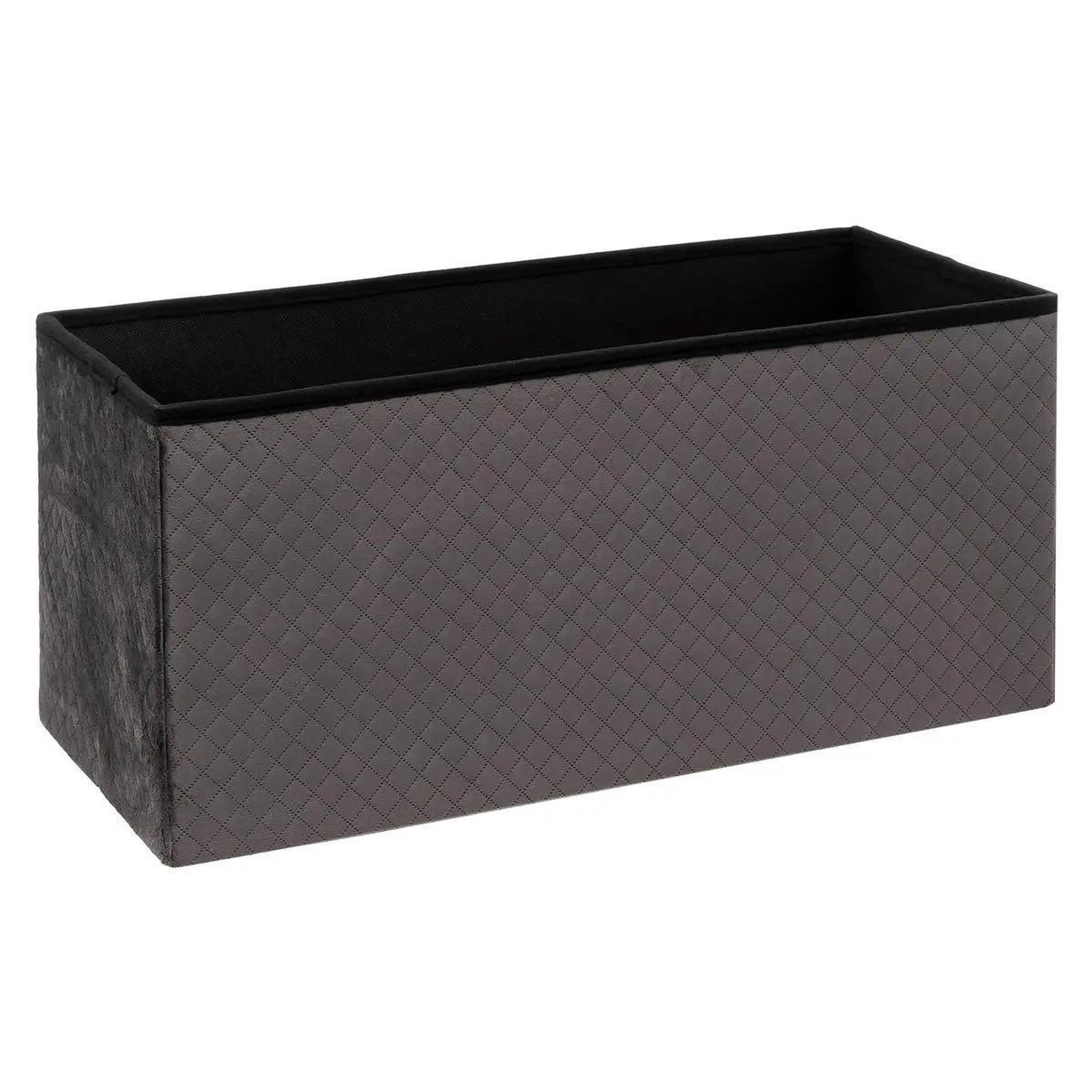 Voir la diapositive 2 : FIVE Pouf & coffre de rangement  velours  76cm gris