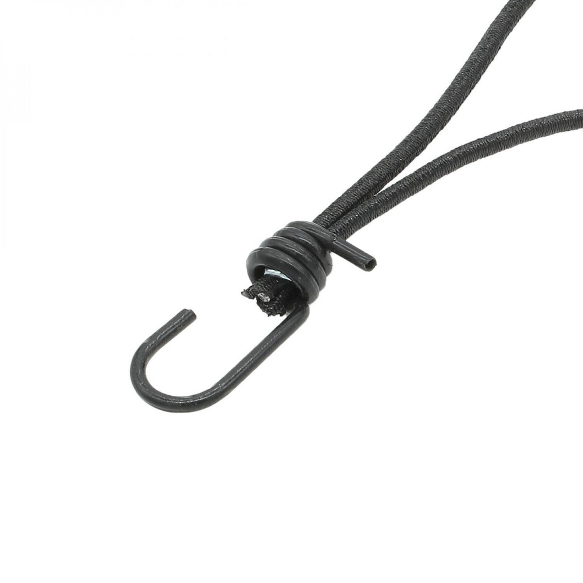 LINXOR Lot de 10 tendeurs sandows élastiques avec 1 crochet et boucle - 26 cm - Noir