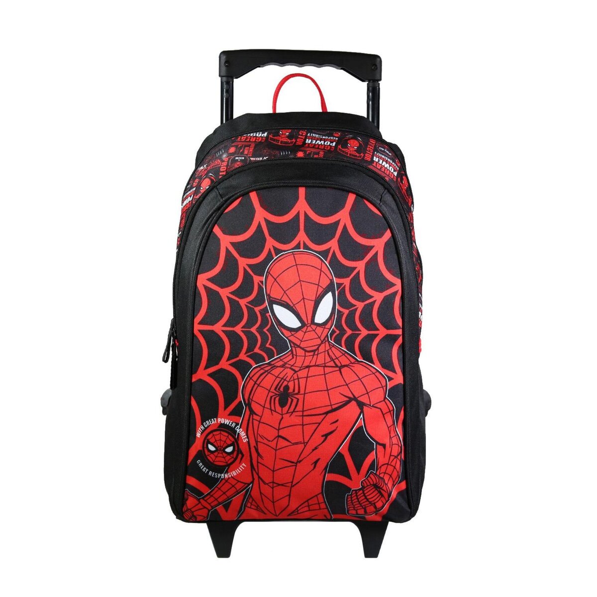 Bagtrotter BAGTROTTER Sac dos roulettes Marvel Spider Man Noir Toile d araign e