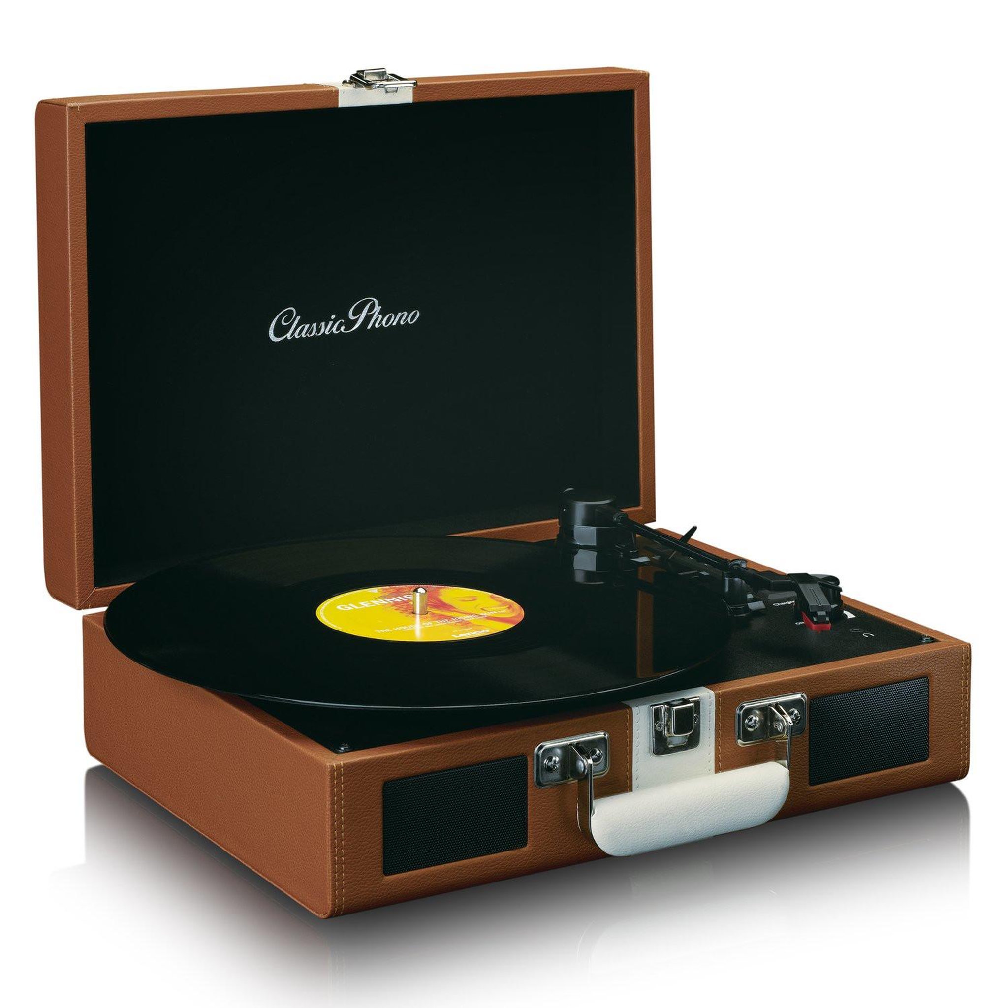 Voir la diapositive 3 : Lenco Platines vinyles Lenco TT-120BNWH Bluetooth Marron Blanc