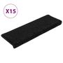 Voir la diapositive 2 : VIDAXL Tapis d'escalier 15 pcs 65x21x4 cm Noir