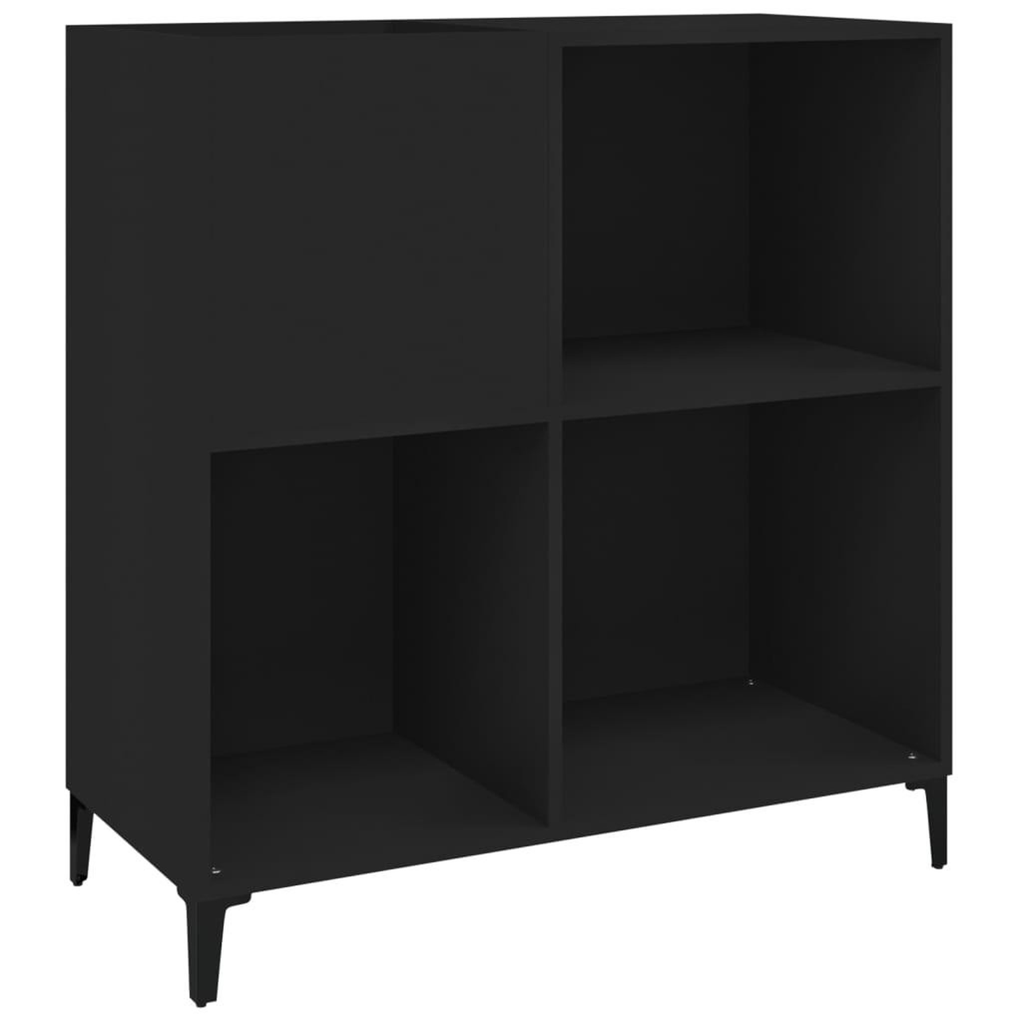 Voir la diapositive 2 : VIDAXL Armoire a disques noir 84,5x38x89 cm bois d'ingenierie