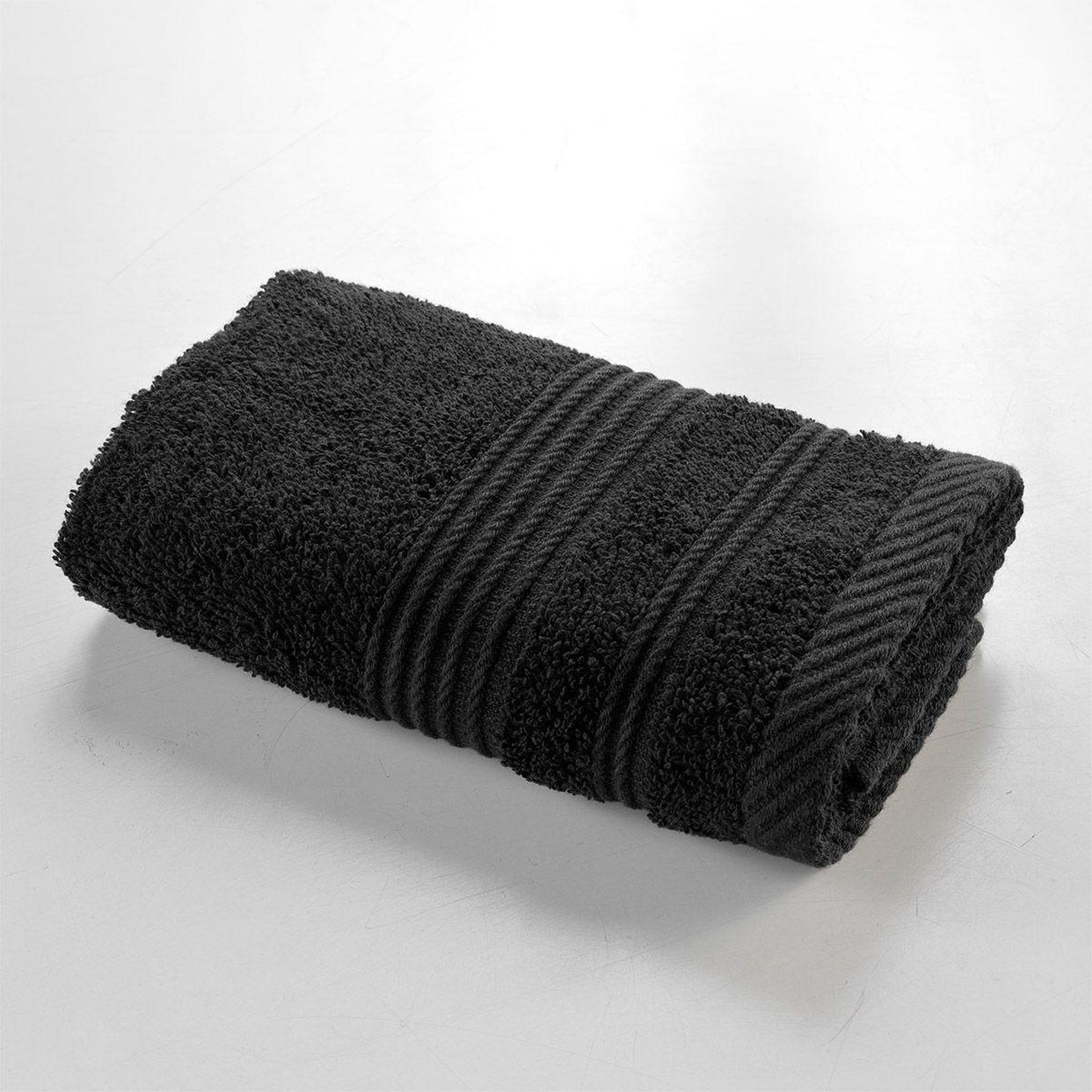 Voir la diapositive 3 : Douceur d'Intérieur Serviette d'Invité  Tendresse  30x50cm Noir