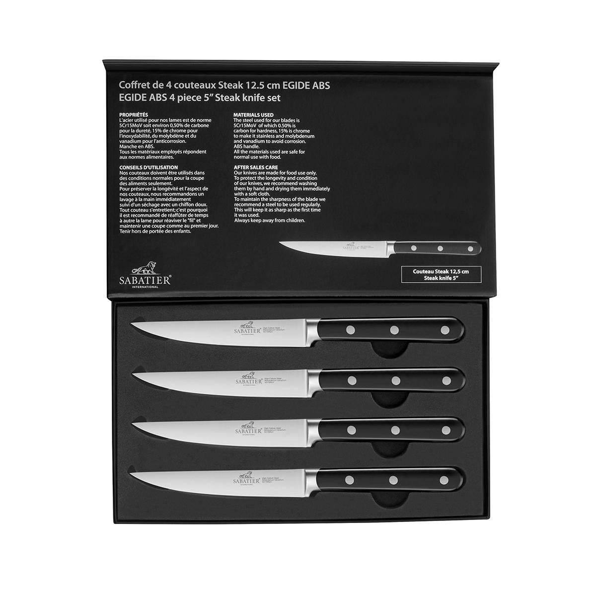 Lion Sabatier Coffret 4 couteaux à steak 12.5 cm abs - 765480