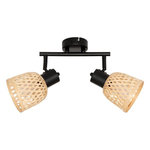 ATMOSPHERA Plafonnier 2 Lampes Orientables  Lio  28cm Naturel