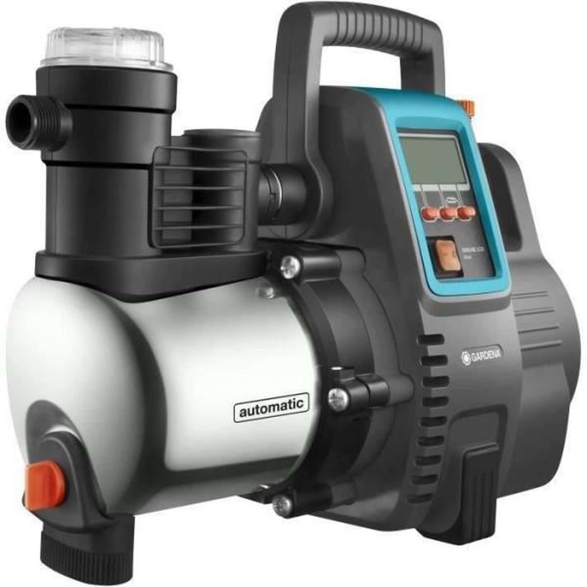 Voir la diapositive 2 : Gardena GARDENA Pompe auto. maison et jardin 6000/5E LCD Premium– 1300W –Débit 6000l/h & pression 5.5 bar –Extension garantie 5an