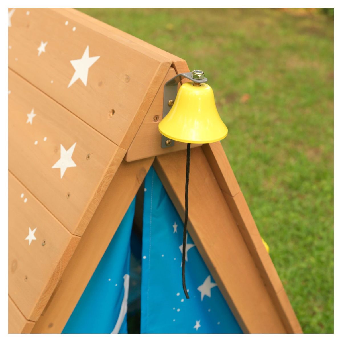 Kidkraft Cabane tipi de jardin bébé - Bois avec mur d'escalade - H91cm - TIPI 