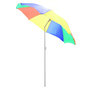 Voir la diapositive 4 : HOMCOM Parasol inclinable rond Ø 160 cm mât démontable métal polyester haute densité multicolore