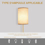 Voir la diapositive 6 : HOMCOM Lampadaire design néo-rétro 40 W max. piètement mât acier doré abat-jour lin crème