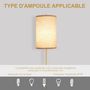 Voir la diapositive 6 : HOMCOM Lampadaire design néo-rétro 40 W max. piètement mât acier doré abat-jour lin crème