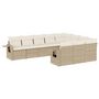 Voir la diapositive 2 : VIDAXL Salon de jardin avec coussins 10 pcs beige resine tressee