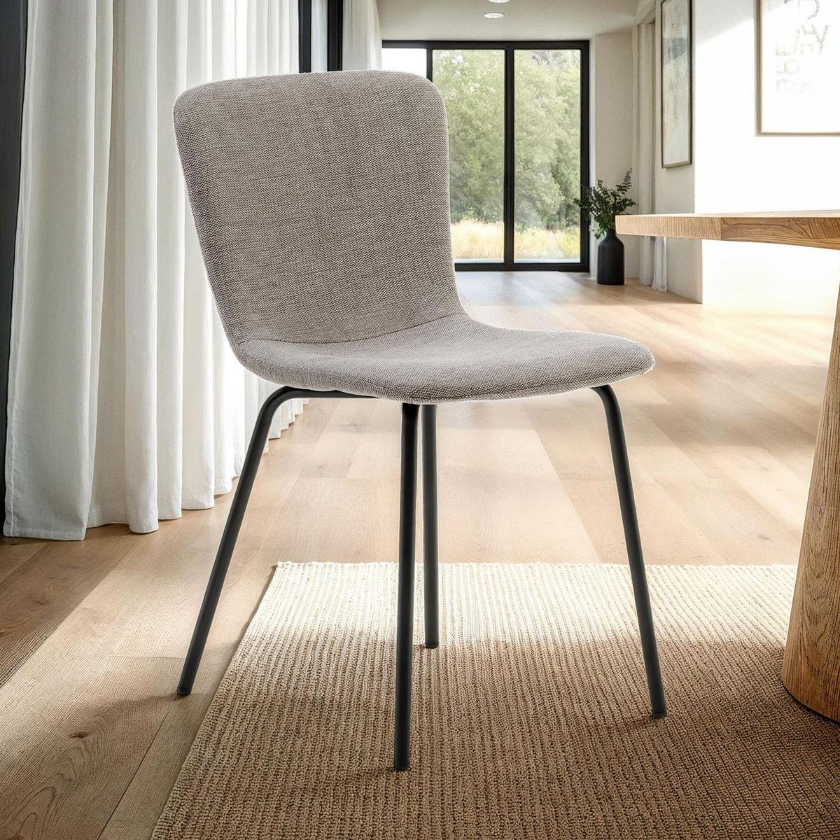 IDIMEX Lot de 4 chaises AUDREY en tissu