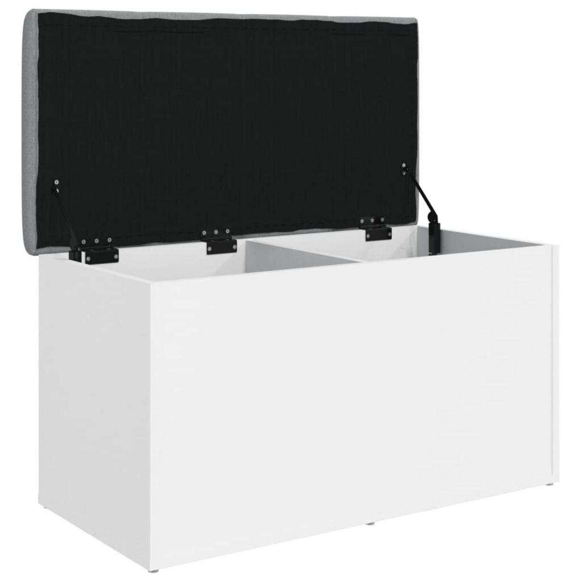 VIDAXL Banc de rangement blanc 82x42x45 cm bois d'ingenierie