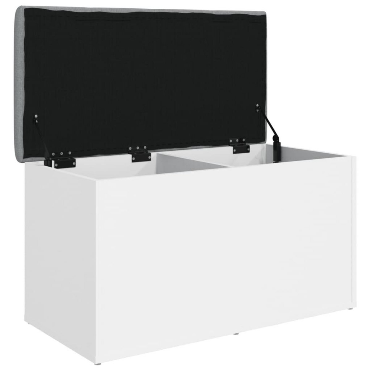 VIDAXL Banc de rangement blanc 82x42x45 cm bois d'ingenierie