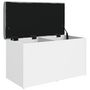 Voir la diapositive 4 : VIDAXL Banc de rangement blanc 82x42x45 cm bois d'ingenierie