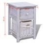 Voir la diapositive 6 : VIDAXL Table de chevet 2 pcs Bois Blanc